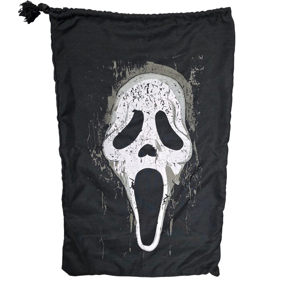 Fun World Scream Ghostface Drawstring Bag OS Black Good Condition Horror Spooky